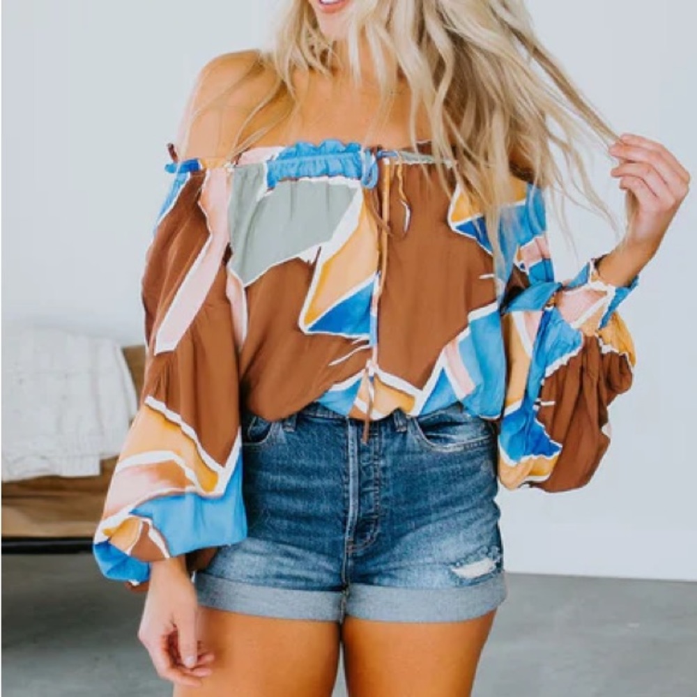 Abstract Print Blouse